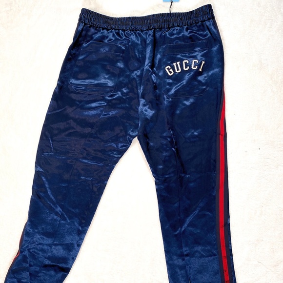 Gucci Men's Blue Ny Yankees Edition Patch Lounge Pants - Picture 3 of 14